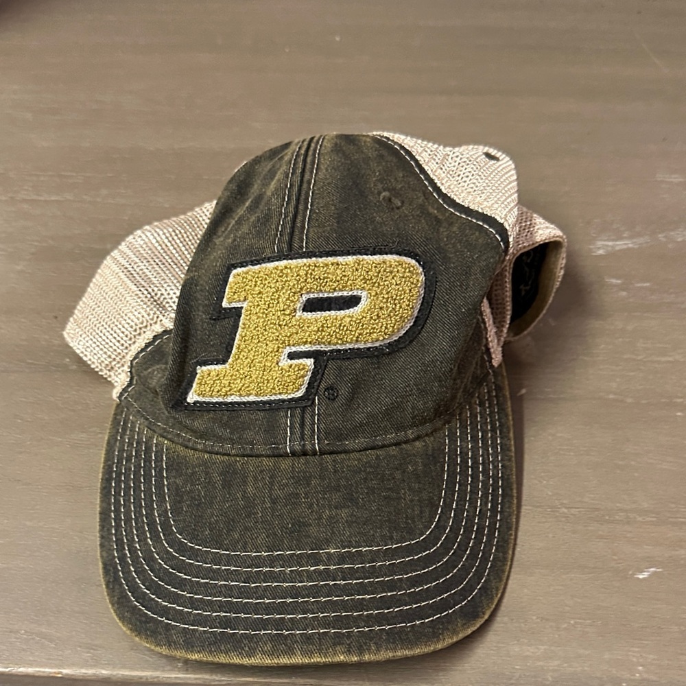 Purdue University Black and Gold trucker hat